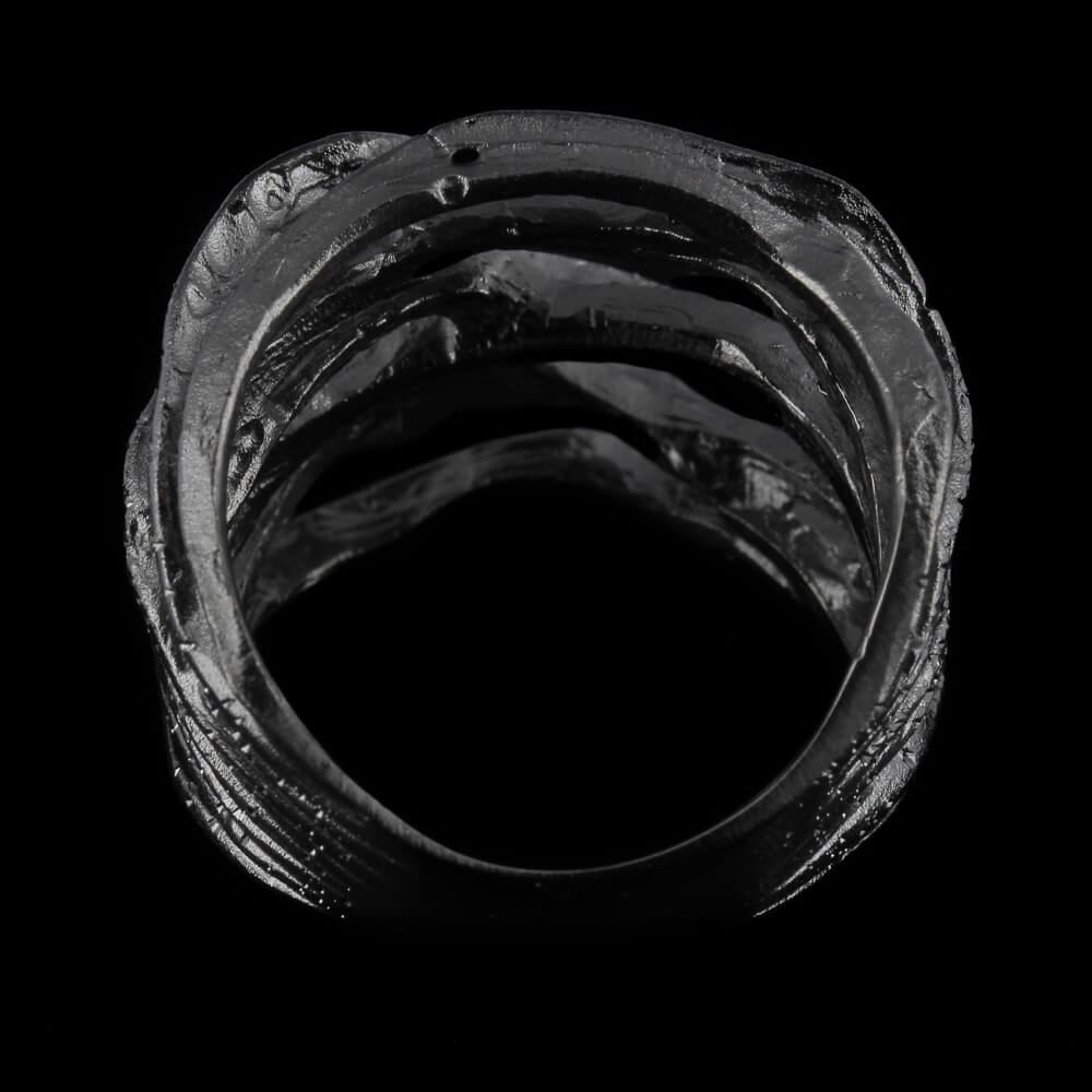 L0520013 - Magnifieke gediamanteerde ring van sterling zilver grijs