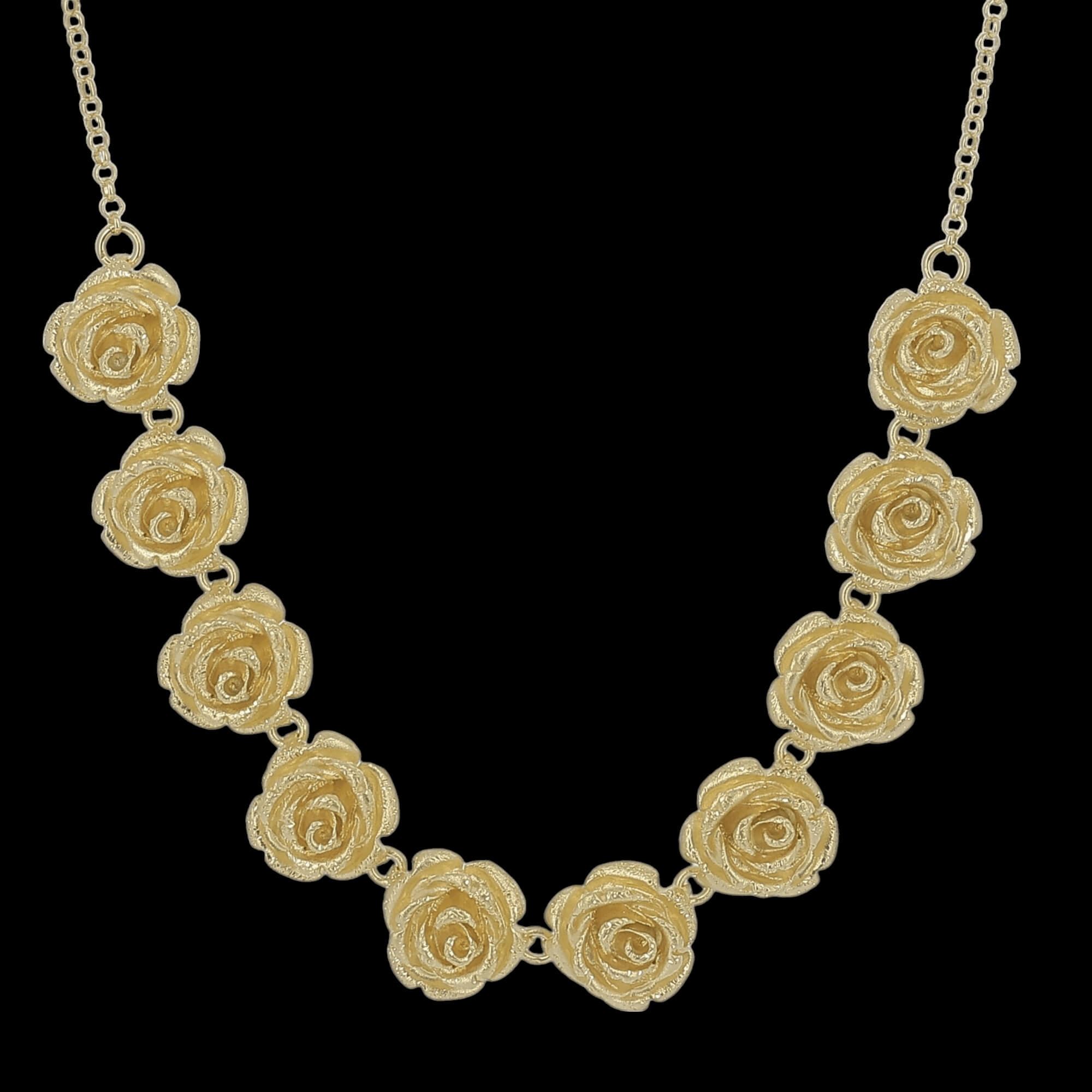 Gold plated flower necklace