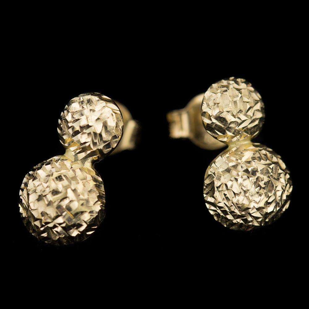 Brilliant gold earrings with 18Kt gold