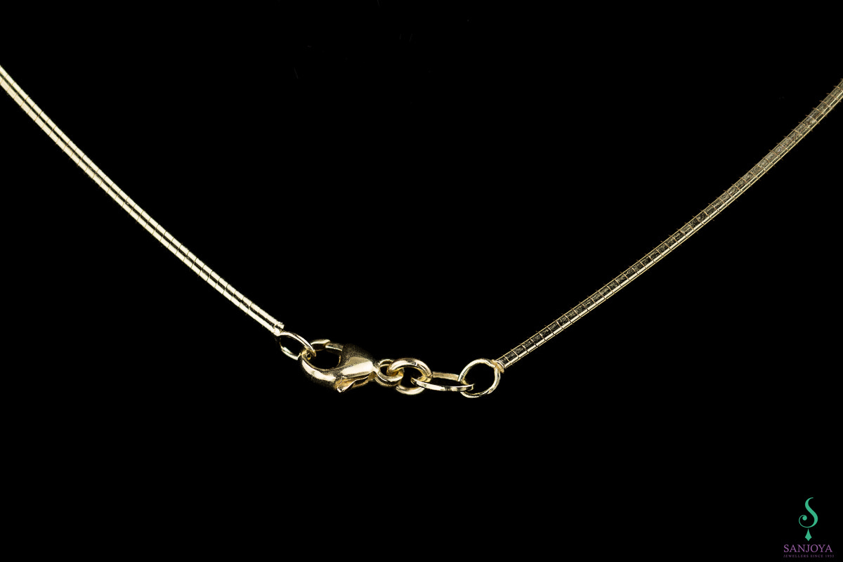 Gold plated pendant with holes and sparkles without chain