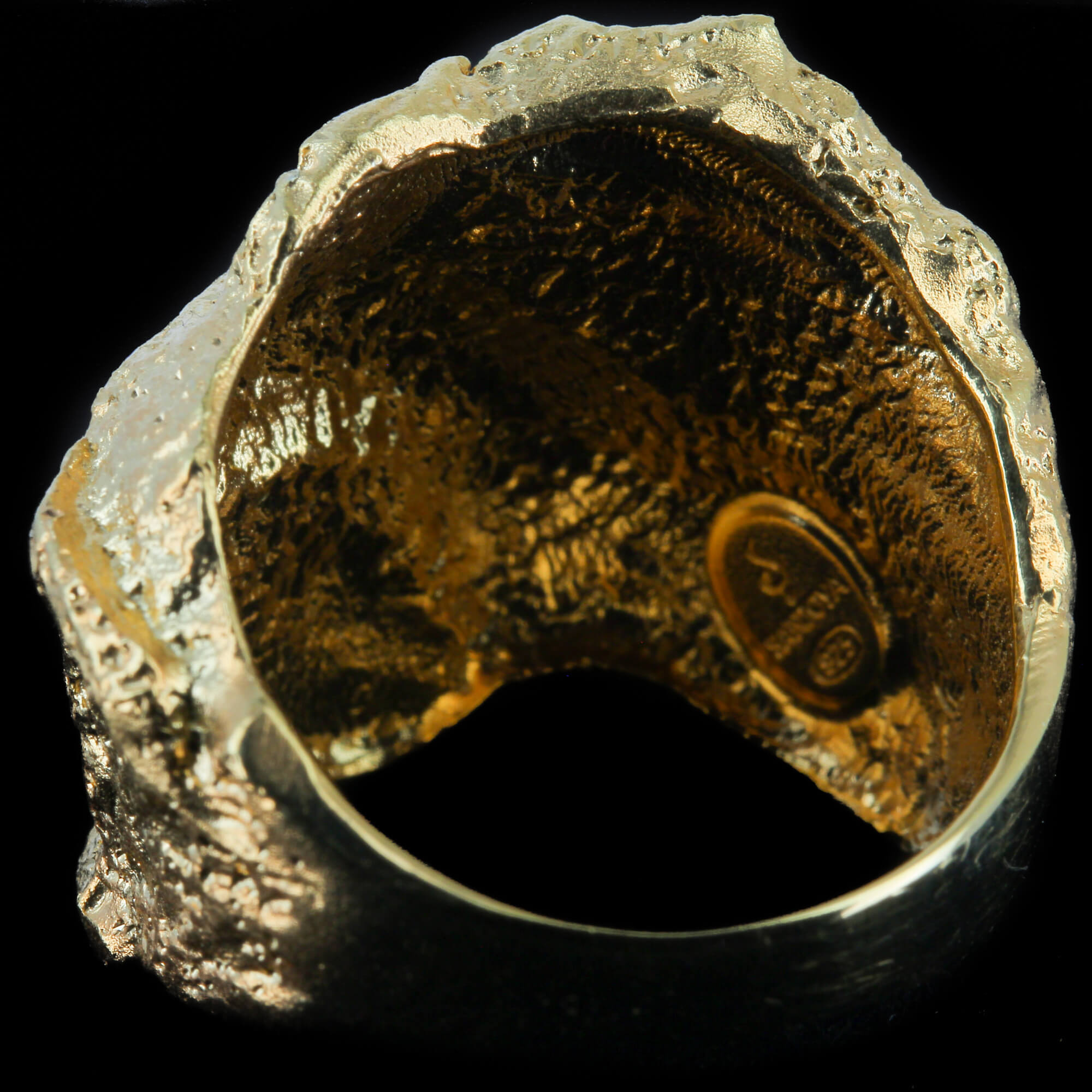Schitterende steenvormige gouden ring, 18kt