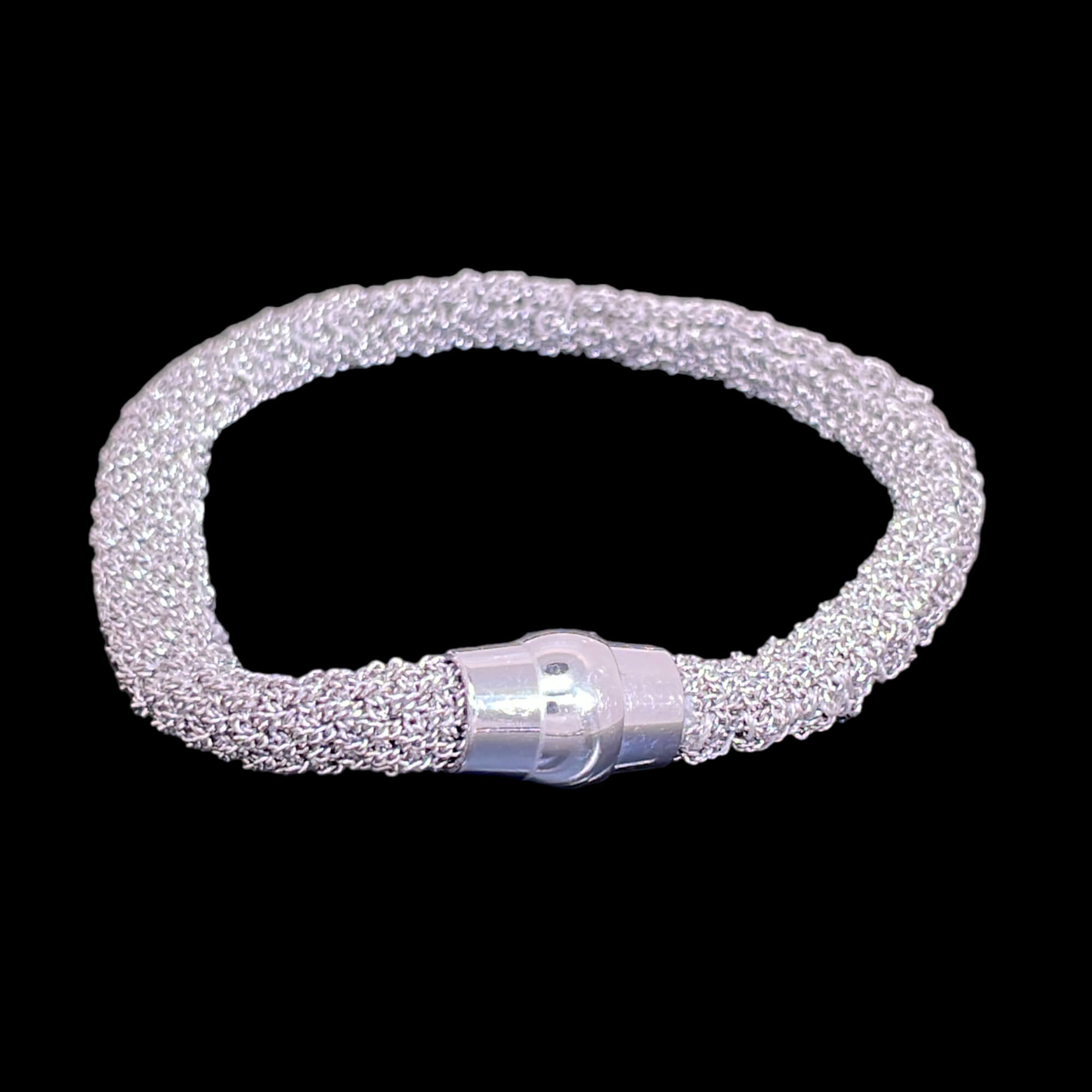 Smalle zilveren verweven armband/ zwaarder