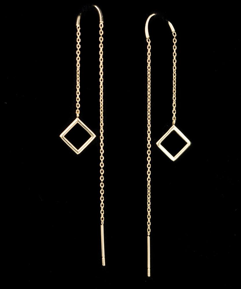 Continue earrings of gold 18kt