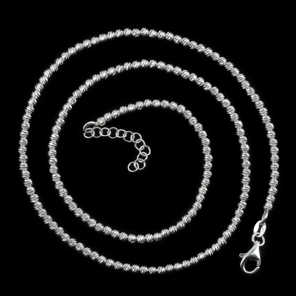 Italian sparkling silver chain; various lengths