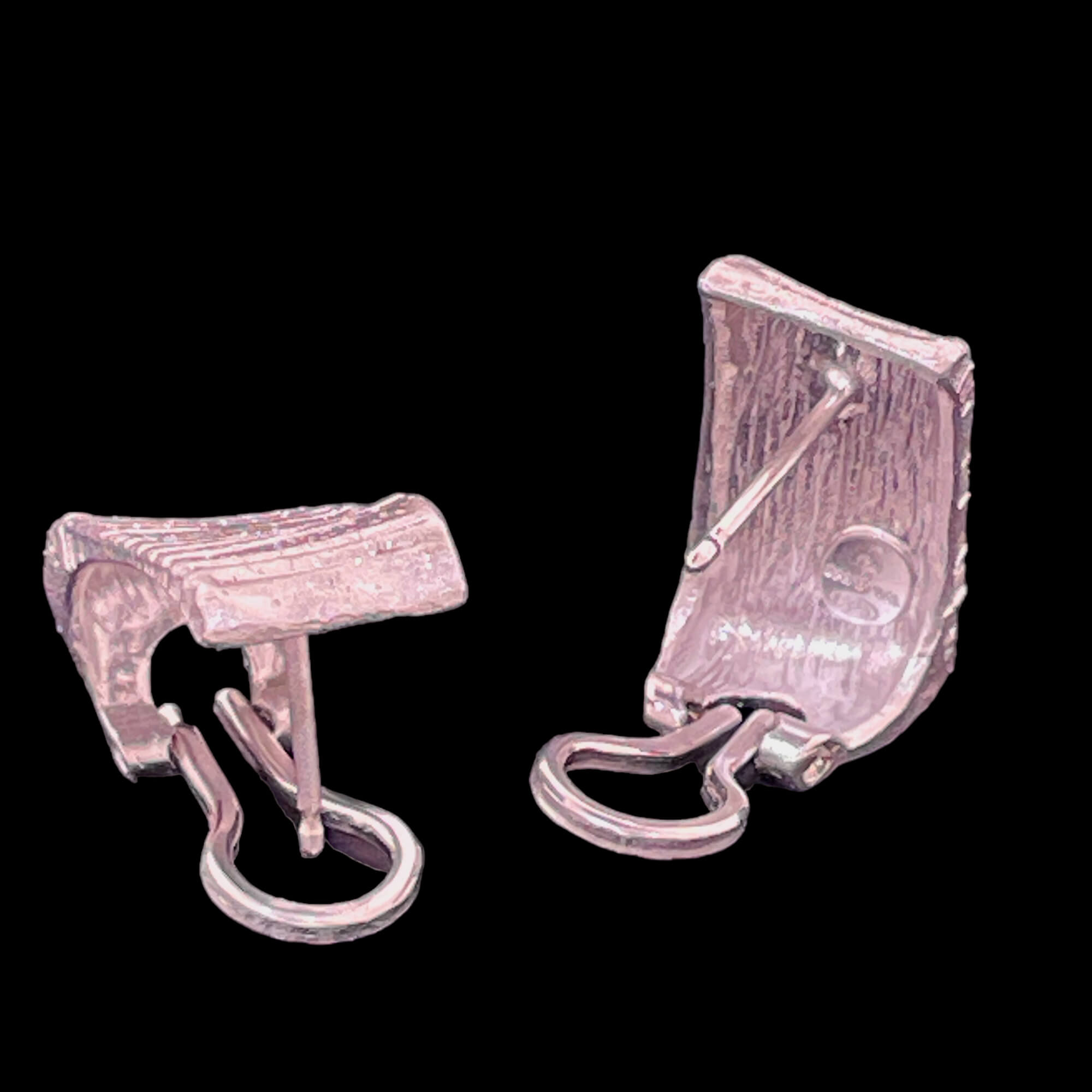 Rectangular and beautiful silver earrings