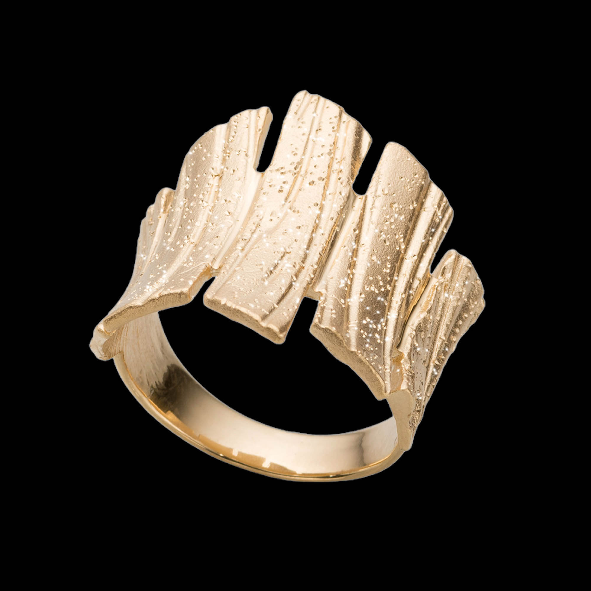 Gold bars ring of 18kt