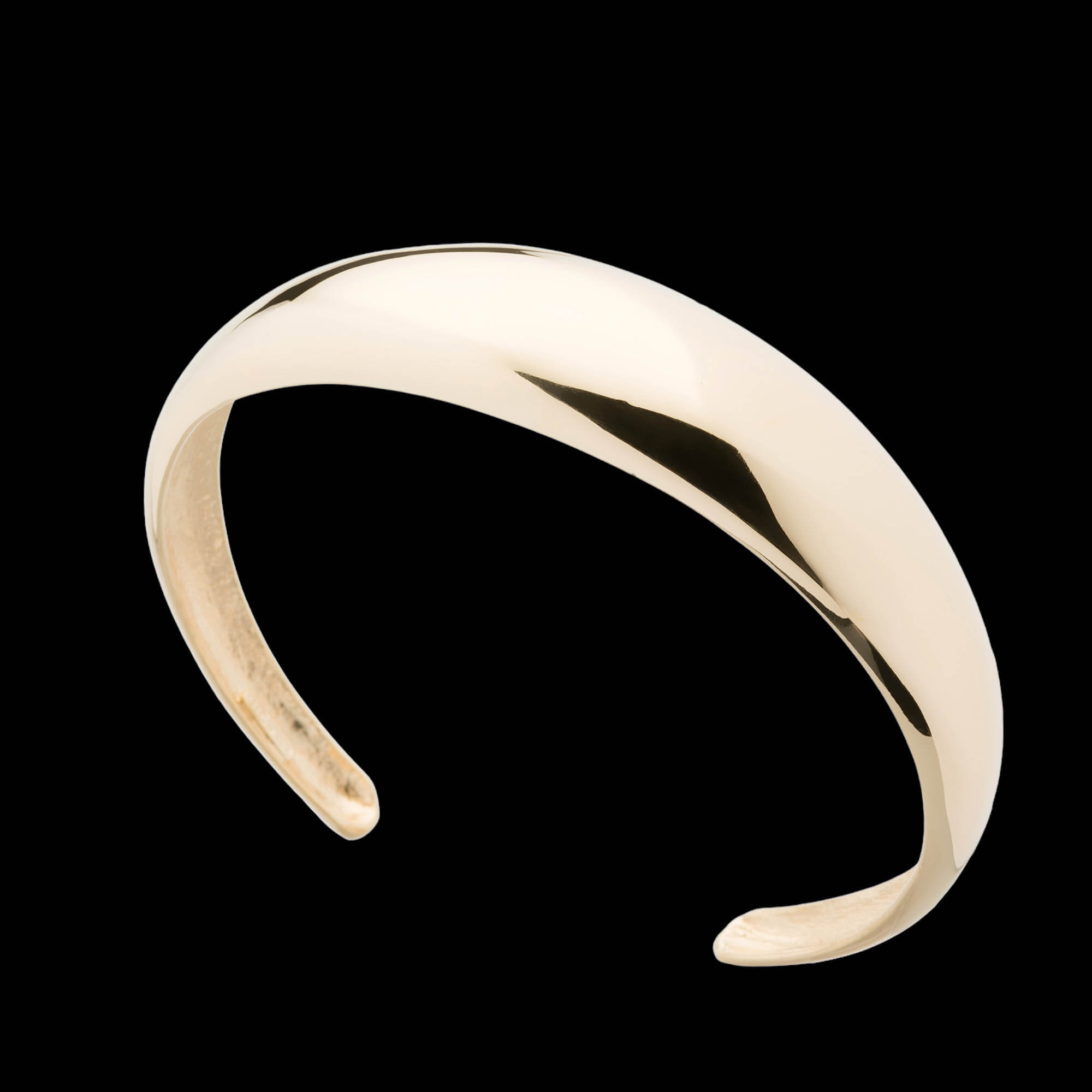 Gold and polished Bangle of silver