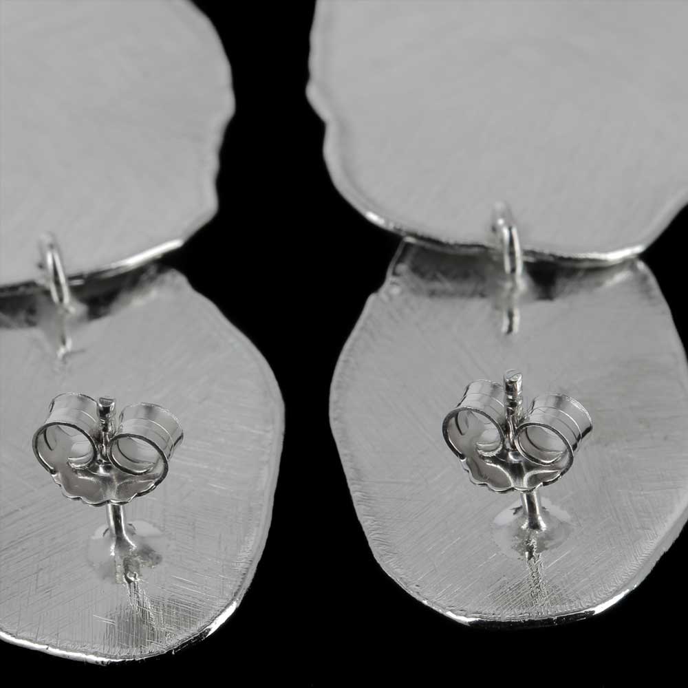 Silver unhammered earrings