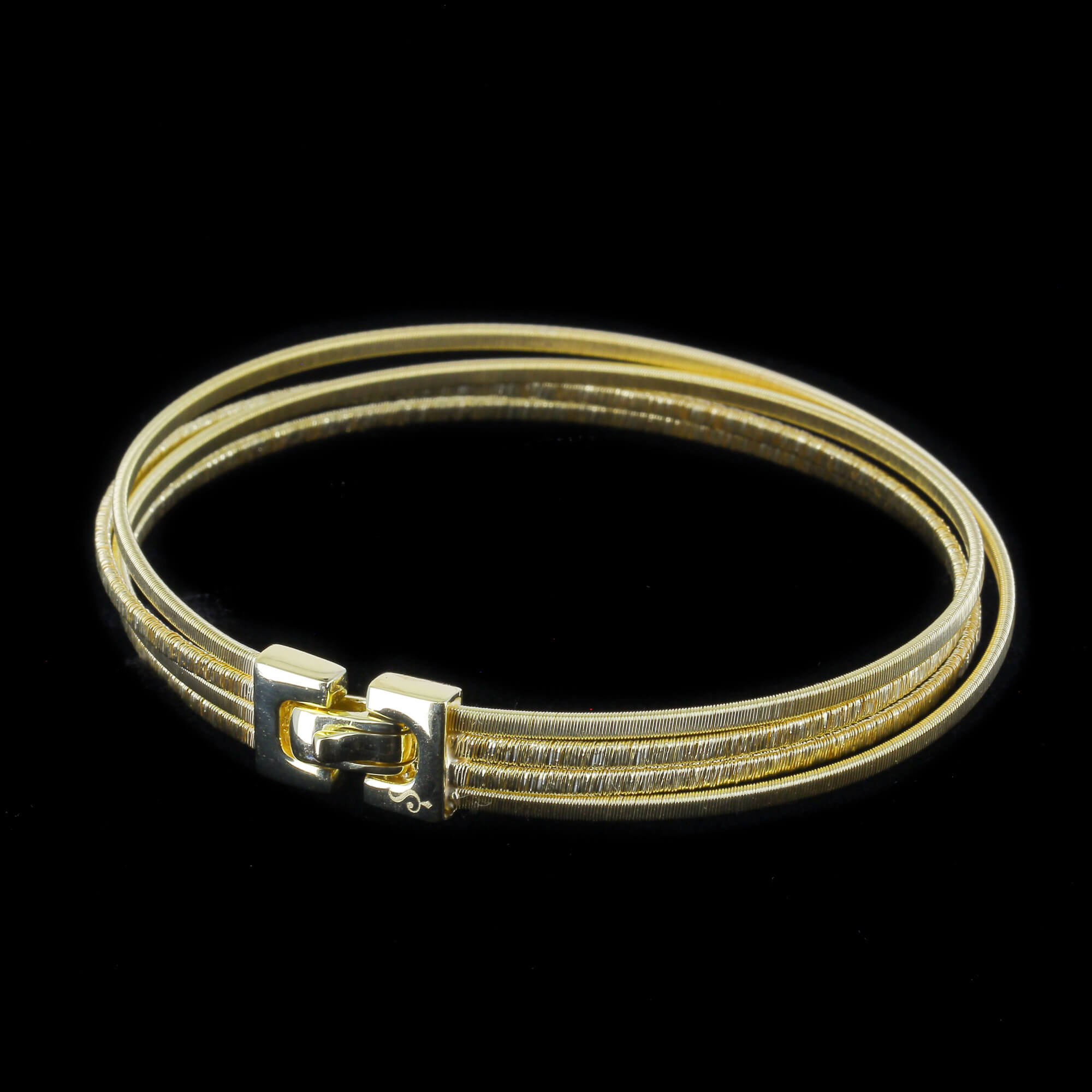 Refined and gold-plated 4-row bracelet