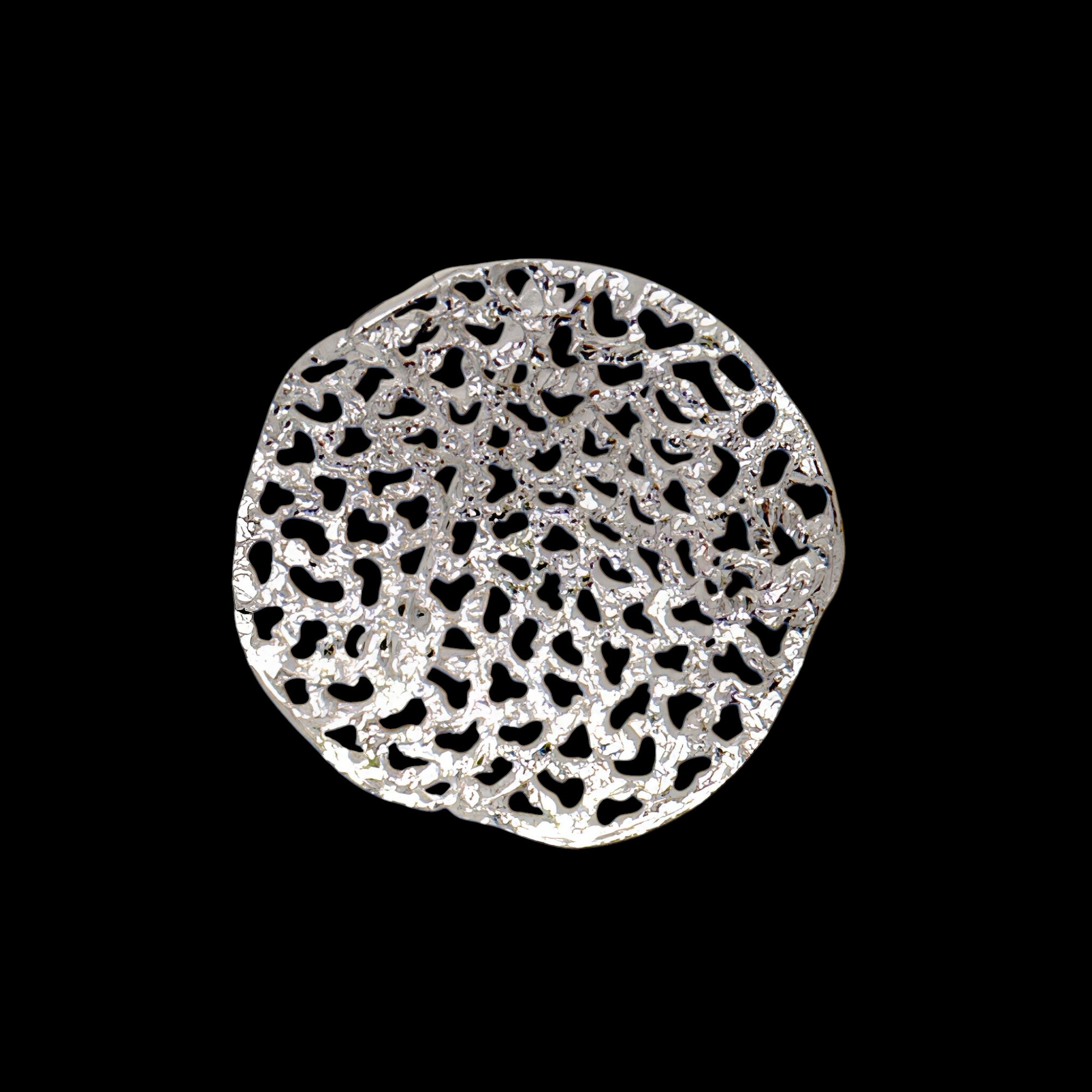Broche raffinée en argent avec paillettes