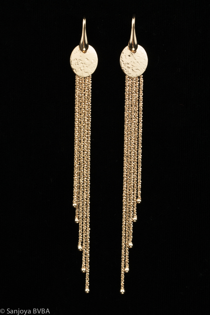 Sanjoya earrings. silver rosé and long