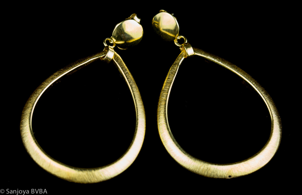 Large gold teardrop earrings