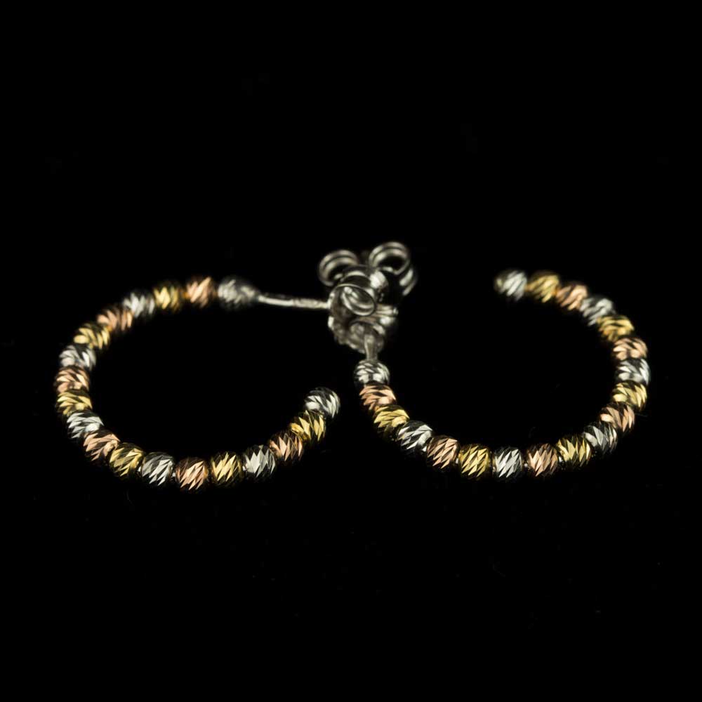 Italian small hoops silver; gold; rosé