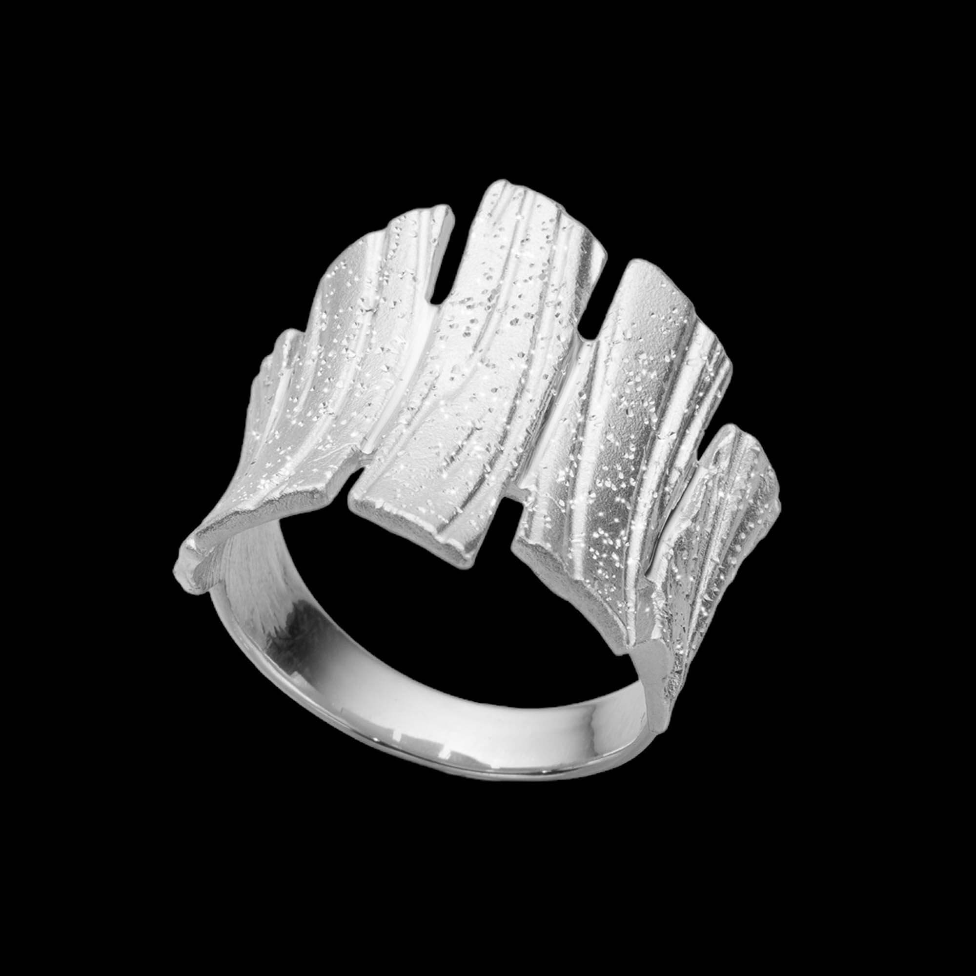 Silver bars ring