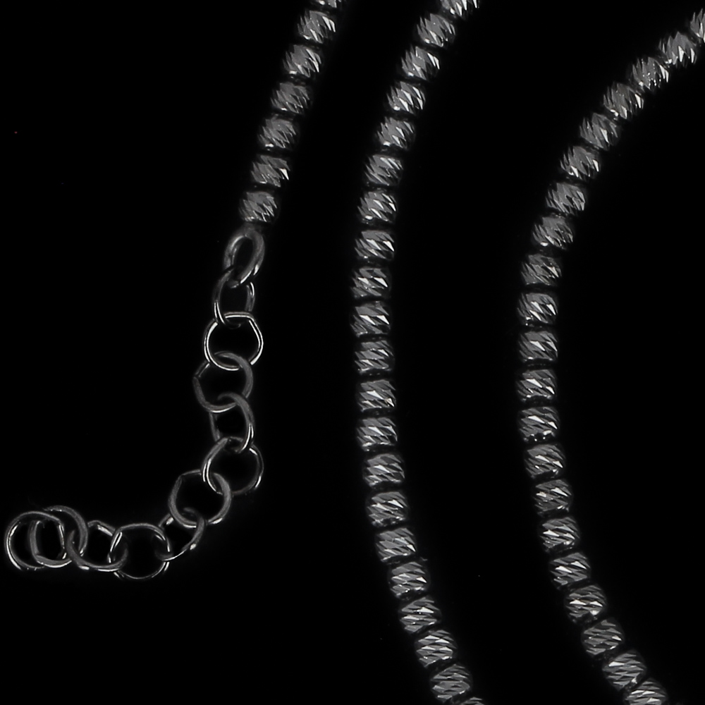 Italian chain of black silver; various lengths